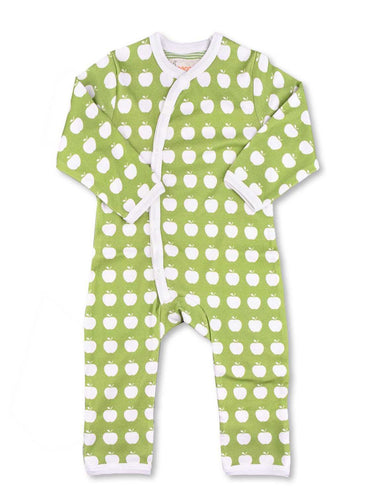 Apple Kimono Romper - Green Organic Cotton - Jazzy Organics