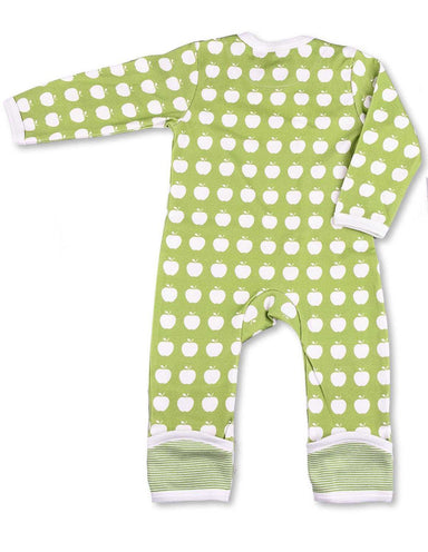 Apple Kimono Romper - Green Organic Cotton - Jazzy Organics