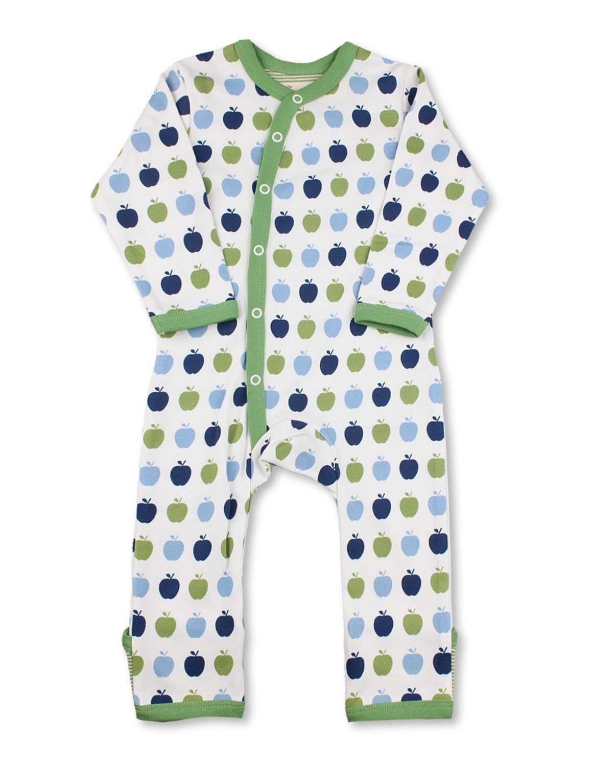 Apple Kimono Romper Multi Blue Organic Cotton - Jazzy Organics