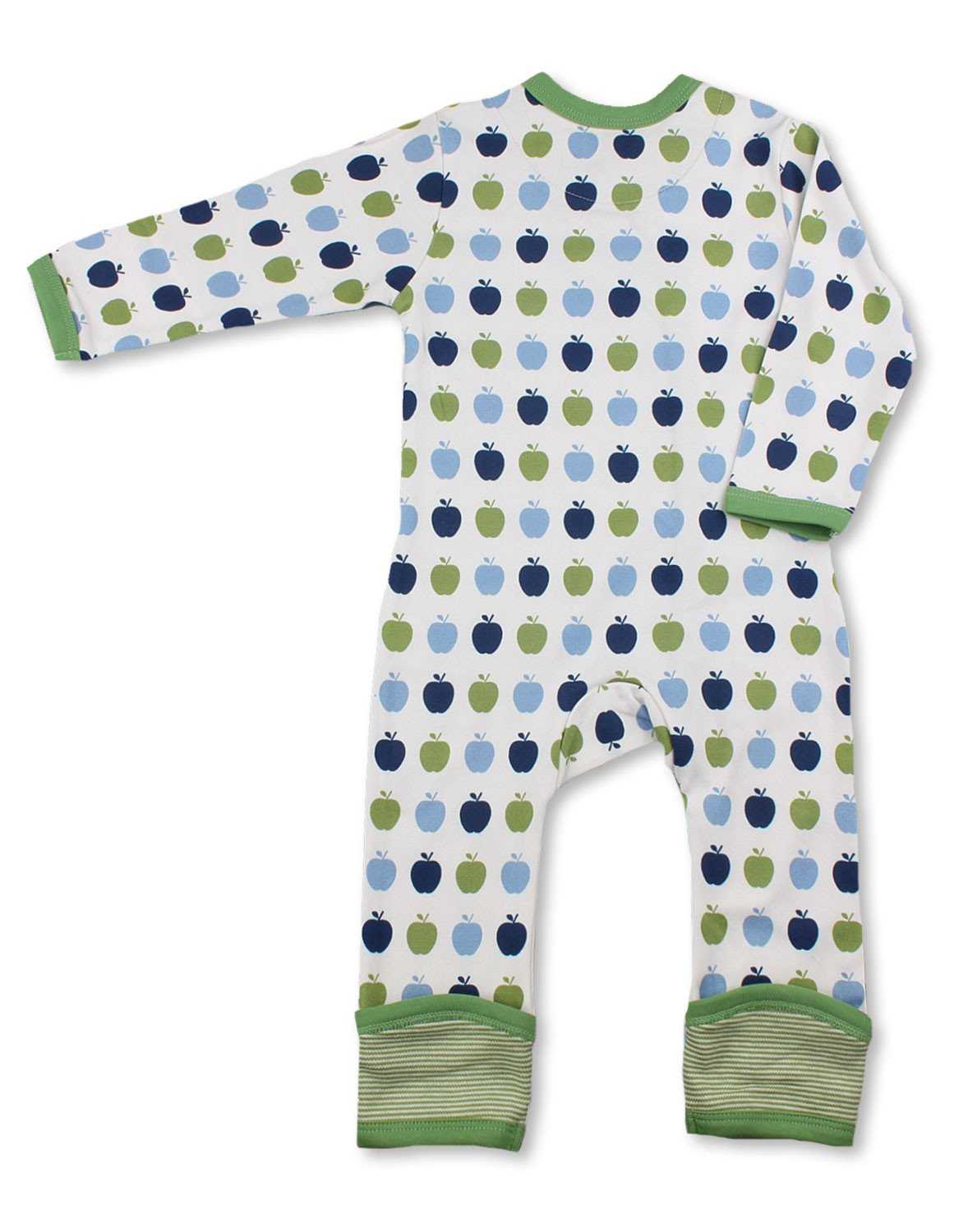 Apple Kimono Romper Multi Blue Organic Cotton - Jazzy Organics