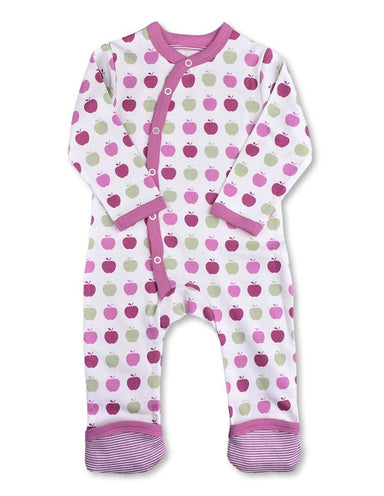 Apple Kimono Romper Multi Pink Organic Cotton - Jazzy Organics