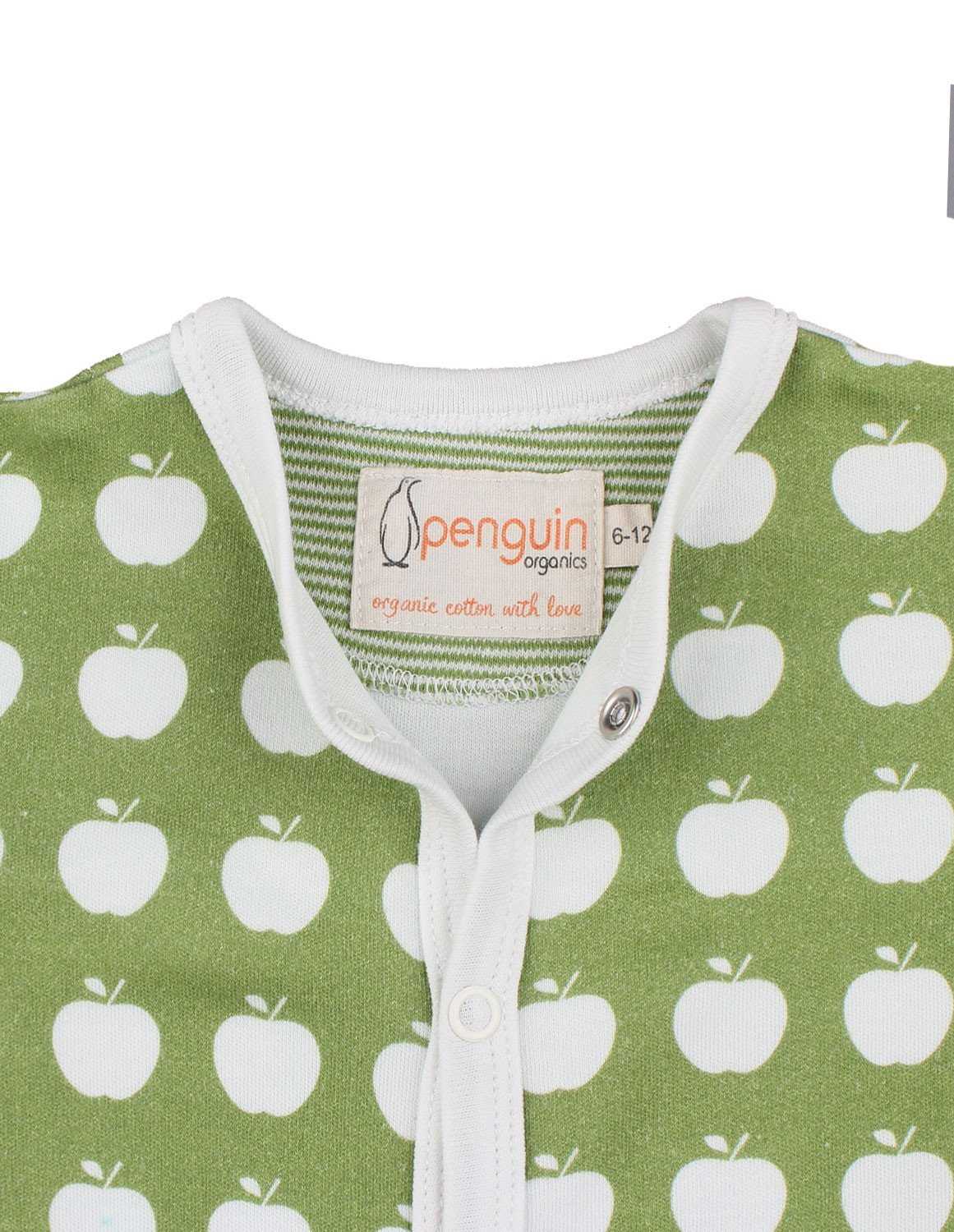 Apple One - Piece Green Organic Cotton - Jazzy Organics