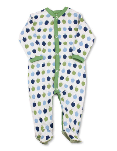 Apple One - Piece Multi Blue Organic Cotton - Jazzy Organics