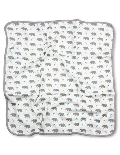 Bear Blanket Multi Grey Organic Cotton - Jazzy Organics