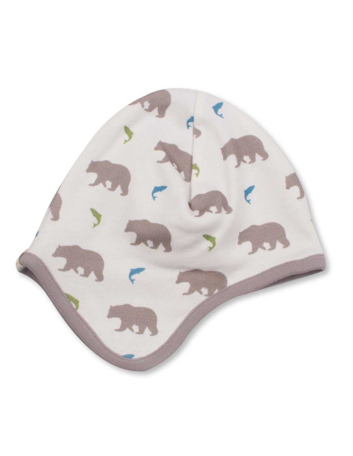 Bear Bonnet Multi Grey Organic Cotton - Jazzy Organics