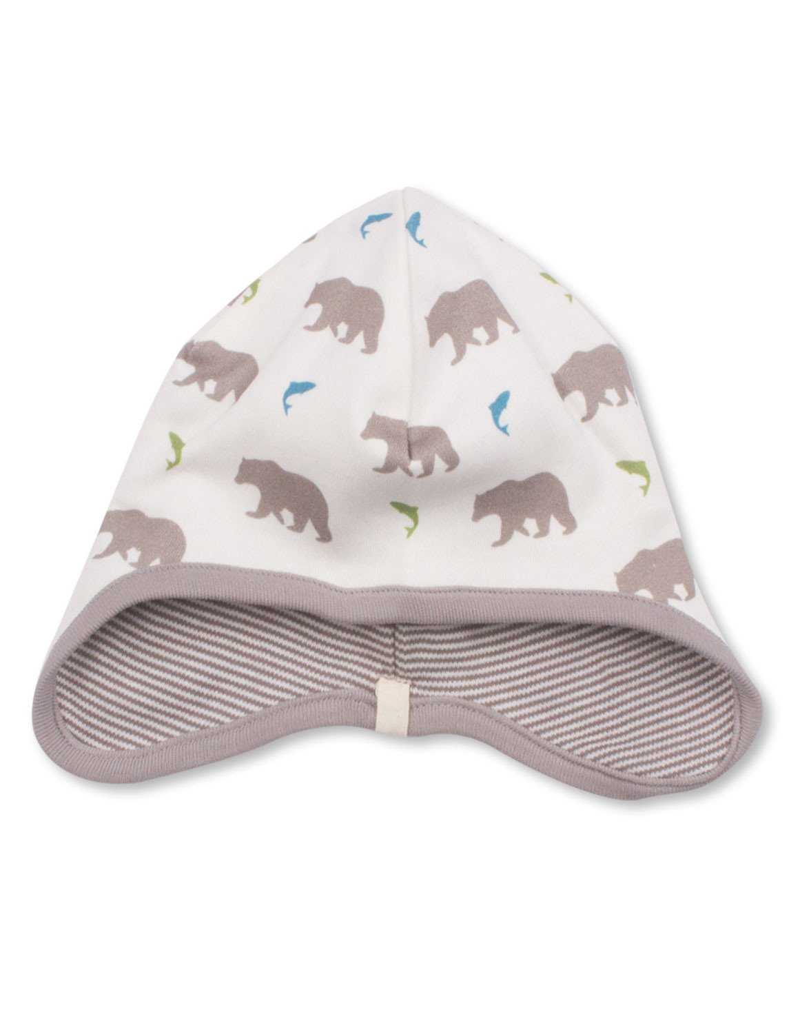 Bear Bonnet Multi Grey Organic Cotton - Jazzy Organics