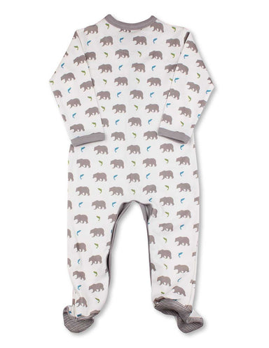 Bear One - Piece Multi Grey Organic Cotton - Jazzy Organics