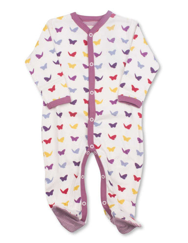 Butterfly One - Piece Multi Raspberry Organic Cotton - Jazzy Organics