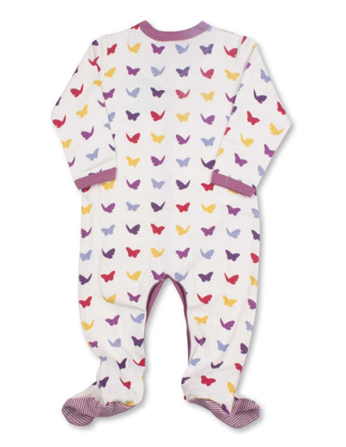 Butterfly One - Piece Multi Raspberry Organic Cotton - Jazzy Organics