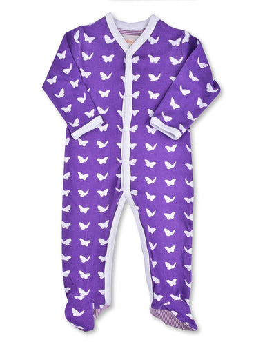 Butterfly One - Piece Purple Organic Cotton - Jazzy Organics