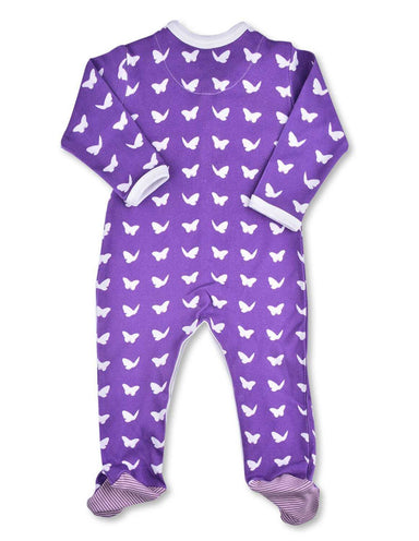 Butterfly One - Piece Purple Organic Cotton - Jazzy Organics