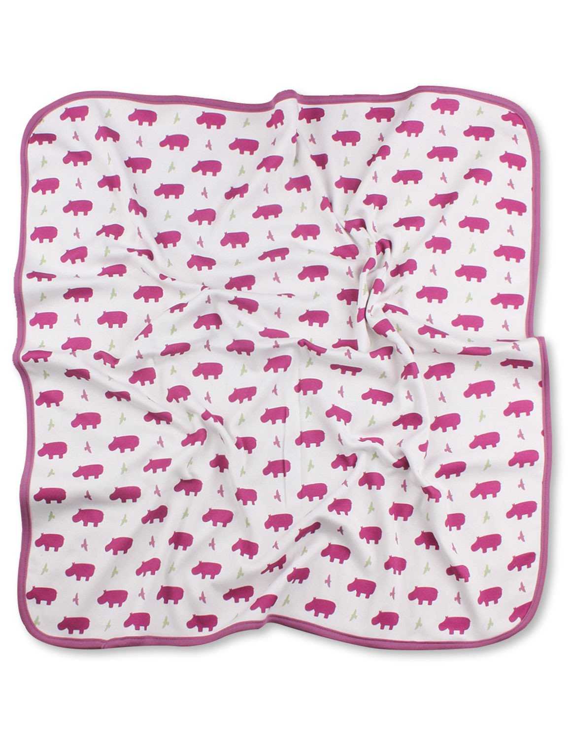 Hippo Blanket Multi Raspberry Organic Cotton - Jazzy Organics