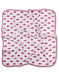 Hippo Blanket Multi Raspberry Organic Cotton - Jazzy Organics