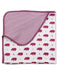 Hippo Blanket Multi Raspberry Organic Cotton - Jazzy Organics