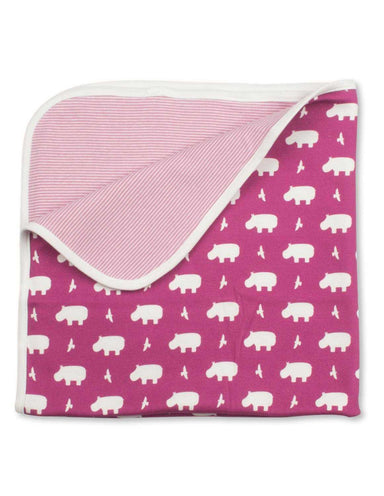 Hippo Blanket Rasberry Organic Cotton - Jazzy Organics