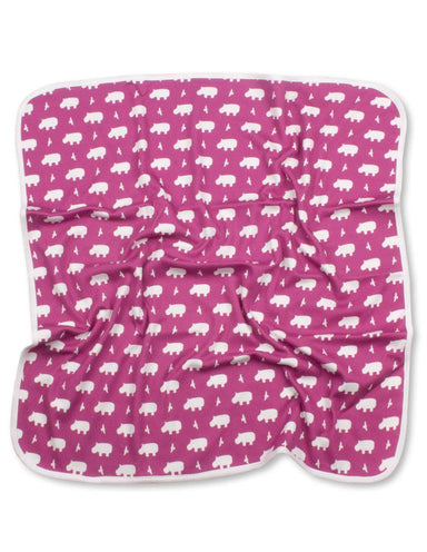 Hippo Blanket Rasberry Organic Cotton - Jazzy Organics