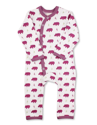 Hippo Kimono Romper Multi Raspberry Organic Cotton - Jazzy Organics