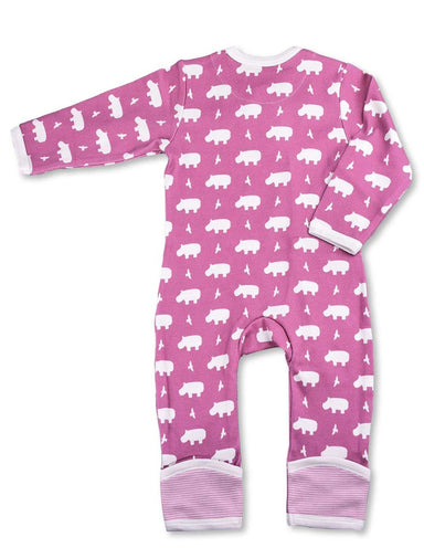 Hippo Kimono Romper Raspberry Organic Cotton - Jazzy Organics