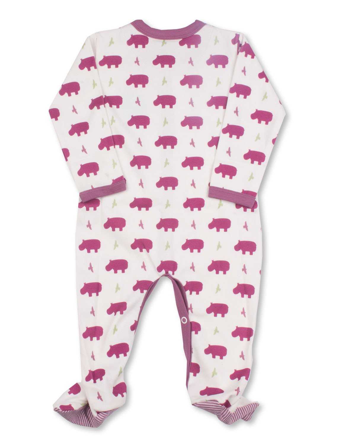 Hippo One - Piece Multi Raspberry Organic Cotton - Jazzy Organics