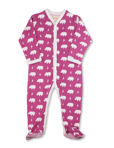 Hippo One - Piece Rasberry Organic Cotton - Jazzy Organics