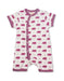 Hippo Short Romper Multi Raspberry Organic Cotton - Jazzy Organics