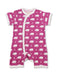 Hippo Short Romper Raspberry Organic Cotton - Jazzy Organics