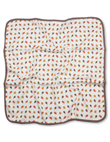 Leaves Blanket Multi Brown Organic Cotton - Jazzy Organics