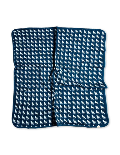 Lion Organic Cotton Blanket Blue - Jazzy Organics