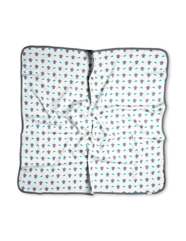 Turtle Organic Cotton Blanket Grey - Jazzy Organics